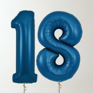 Navy Blue Foil Number Balloons (34” Helium-Filled) 18 The Party Hut | Balloons, Fancy Dress & Party Supplies Cheltenham