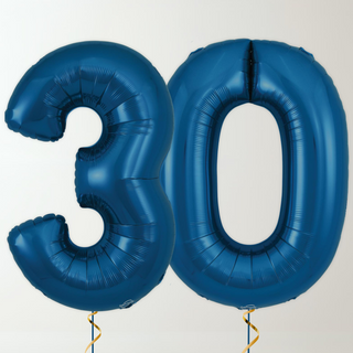 Navy Blue Foil Number Balloons (34” Helium-Filled) 30 The Party Hut | Balloons, Fancy Dress & Party Supplies Cheltenham