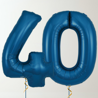 Navy Blue Foil Number Balloons (34” Helium-Filled) 40 The Party Hut | Balloons, Fancy Dress & Party Supplies Cheltenham