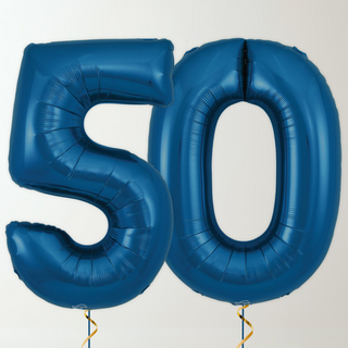 Navy Blue Foil Number Balloons (34” Helium-Filled) 50 The Party Hut | Balloons, Fancy Dress & Party Supplies Cheltenham