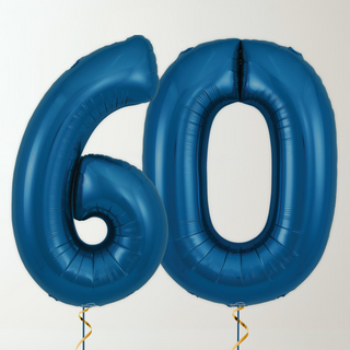 Navy Blue Foil Number Balloons (34” Helium-Filled) 60 The Party Hut | Balloons, Fancy Dress & Party Supplies Cheltenham