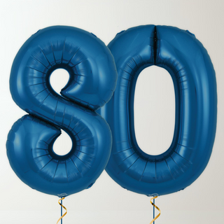 Navy Blue Foil Number Balloons (34” Helium-Filled) 80 The Party Hut | Balloons, Fancy Dress & Party Supplies Cheltenham