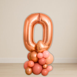 Rose Gold Number Balloon Stacks | 1.5m to 2m – Luxe Floor Display