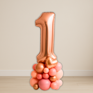 Rose Gold Number Balloon Stacks | 1.5m to 2m – Luxe Floor Display