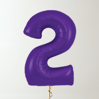 Purple Foil Number Balloons (34” Helium-Filled) 2 The Party Hut | Balloons, Fancy Dress & Party Supplies Cheltenham