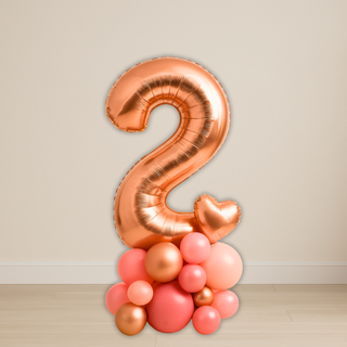 Rose Gold Number Balloon Stacks | 1.5m to 2m – Luxe Floor Display