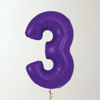 Purple Foil Number Balloons (34” Helium-Filled) 3 The Party Hut | Balloons, Fancy Dress & Party Supplies Cheltenham