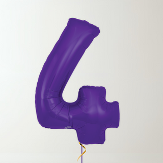 Purple Foil Number Balloons (34” Helium-Filled) 4 The Party Hut | Balloons, Fancy Dress & Party Supplies Cheltenham