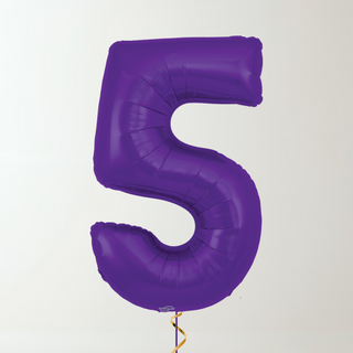 Purple Foil Number Balloons (34” Helium-Filled) 5 The Party Hut | Balloons, Fancy Dress & Party Supplies Cheltenham