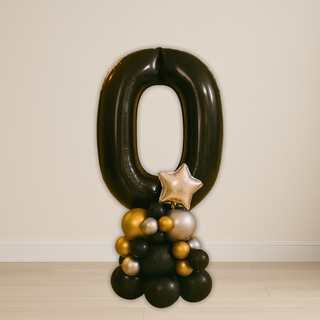 Black Number Balloon Stacks | 1.5m to 2m – Party Display