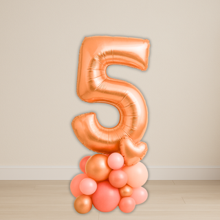 Rose Gold Number Balloon Stacks | 1.5m to 2m – Luxe Floor Display