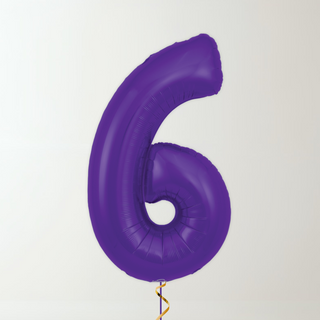 Purple Foil Number Balloons (34” Helium-Filled) 6 The Party Hut | Balloons, Fancy Dress & Party Supplies Cheltenham