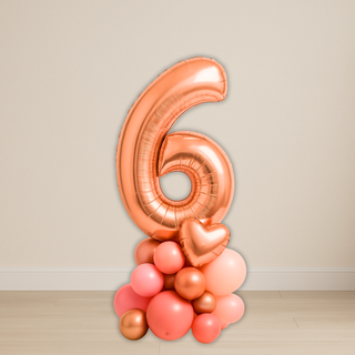 Rose Gold Number Balloon Stacks | 1.5m to 2m – Luxe Floor Display