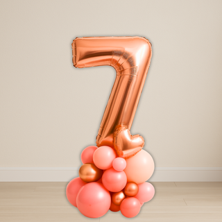 Rose Gold Number Balloon Stacks | 1.5m to 2m – Luxe Floor Display