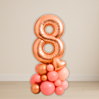 Rose Gold Number Balloon Stacks | 1.5m to 2m – Luxe Floor Display