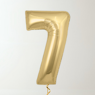 Silk Gold Foil Number Balloons (34” Helium-Filled) 7 The Party Hut | Balloons, Fancy Dress & Party Supplies Cheltenham