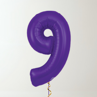 Purple Foil Number Balloons (34” Helium-Filled) 9 The Party Hut | Balloons, Fancy Dress & Party Supplies Cheltenham
