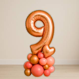 Rose Gold Number Balloon Stacks | 1.5m to 2m – Luxe Floor Display