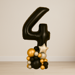 Black Number Balloon Stacks | 1.5m to 2m – Party Display