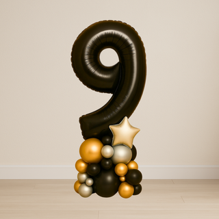 Black Number Balloon Stacks | 1.5m to 2m – Party Display