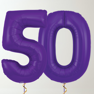 Purple Foil Number Balloons (34” Helium-Filled) 50 The Party Hut | Balloons, Fancy Dress & Party Supplies Cheltenham