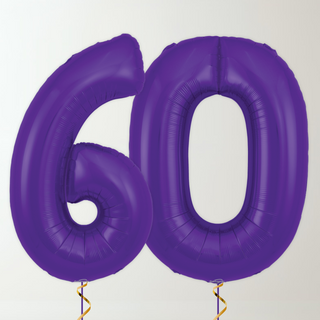 Purple Foil Number Balloons (34” Helium-Filled) 60 The Party Hut | Balloons, Fancy Dress & Party Supplies Cheltenham