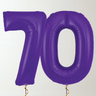 Purple Foil Number Balloons (34” Helium-Filled) 70 The Party Hut | Balloons, Fancy Dress & Party Supplies Cheltenham