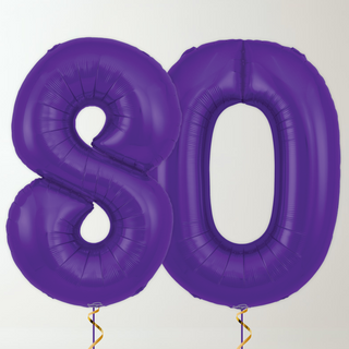 Purple Foil Number Balloons (34” Helium-Filled) 80 The Party Hut | Balloons, Fancy Dress & Party Supplies Cheltenham