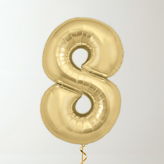 Silk Gold Foil Number Balloons (34” Helium-Filled) 8 The Party Hut | Balloons, Fancy Dress & Party Supplies Cheltenham