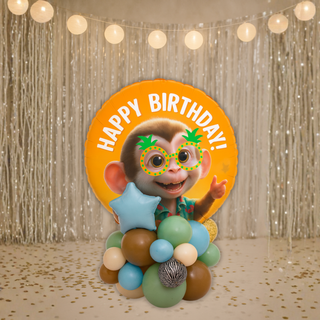 Cool Monkey Balloon Stack – Fun Jungle Air-Filled Party Display