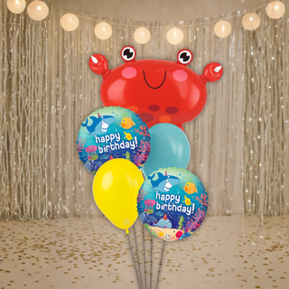 crab ocean balloon bouquet under the sea display