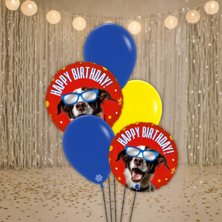 cool dog birthday balloon bouquet party display