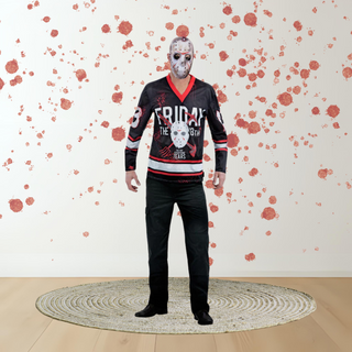 Adults Friday the 13th Jason Costume – Hockey Top XLarge (46-48") The Party Hut | Balloons, Fancy Dress & Party Supplies Cheltenham