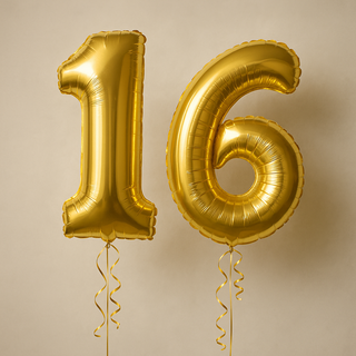 Gold Number Balloons | Foil, 34"