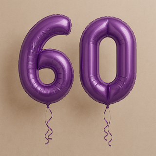 Purple Number Balloons | Foil, 34"