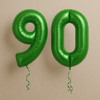 Green Number Balloons | Foil, 34”