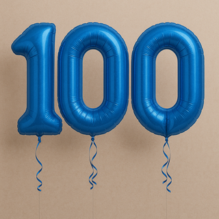 Sapphire Blue Number Balloons | Foil, 34"