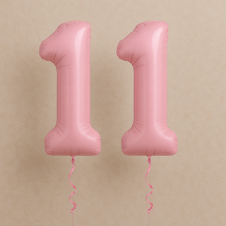 Pastel Pink Number Balloons | Foil, 34"