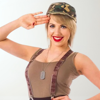 Unisex Instant Army Set – Hat, Braces & Dog Tag The Party Hut | Balloons, Fancy Dress & Party Supplies Cheltenham