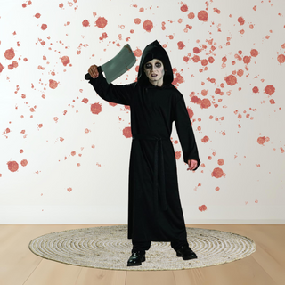 Kids Horror Robe Costume – Grim Reaper Halloween Outfit Small (3-4yrs) The Party Hut | Balloons, Fancy Dress & Party Supplies Cheltenham