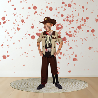 Kids’ Skeleton Sheriff Costume – Zombie Cowboy Outfit The Party Hut | Balloons, Fancy Dress & Party Supplies Cheltenham