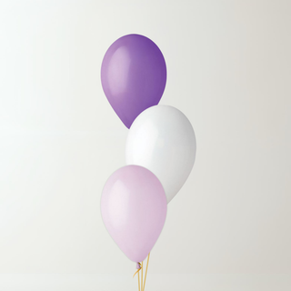 Lilac Balloon Bouquet with lavender, white, and lilac balloons for elegant party decor and celebrations.