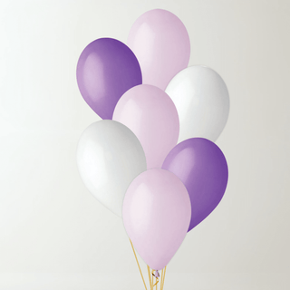 Lilac Balloon Bouquet with pastel lavender, white, and lilac balloons, perfect for party decor and celebrations.