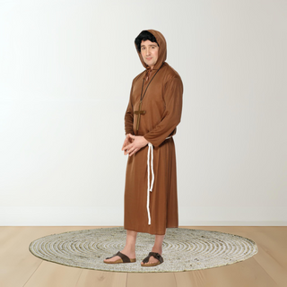 Adults Monk Costume – Brown Hooded Robe Fancy Dress The Party Hut | Balloons, Fancy Dress & Party Supplies Cheltenham