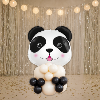 luxury panda balloon stack display front view