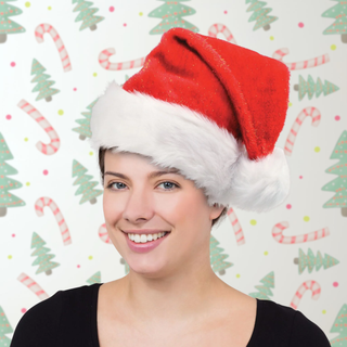 Plush Santa Hat with Glitter Sparkles – Adult Christmas Accessory The Party Hut | Balloons, Fancy Dress & Party Supplies Cheltenham