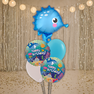 Seahorse Classic Balloon Bouquet under the sea balloons