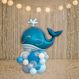 whale balloon stack under the sea display