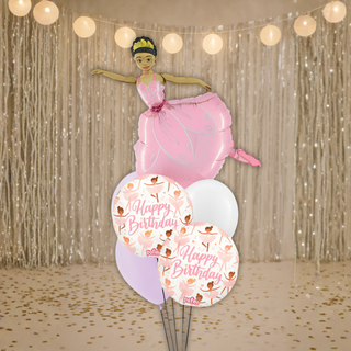 Ballerina Birthday Luxury Balloon Bouquet helium display