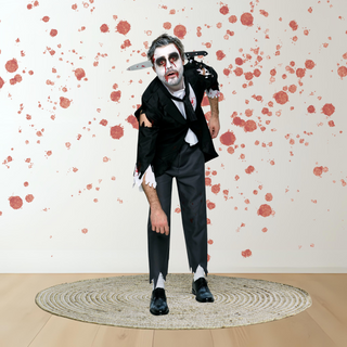 Bloody Butler Halloween Costume – Adult Zombie Outfit with Knife Headpiece STD - One Size Fits Most The Party Hut | Balloons, Fancy Dress & Party Supplies Cheltenham